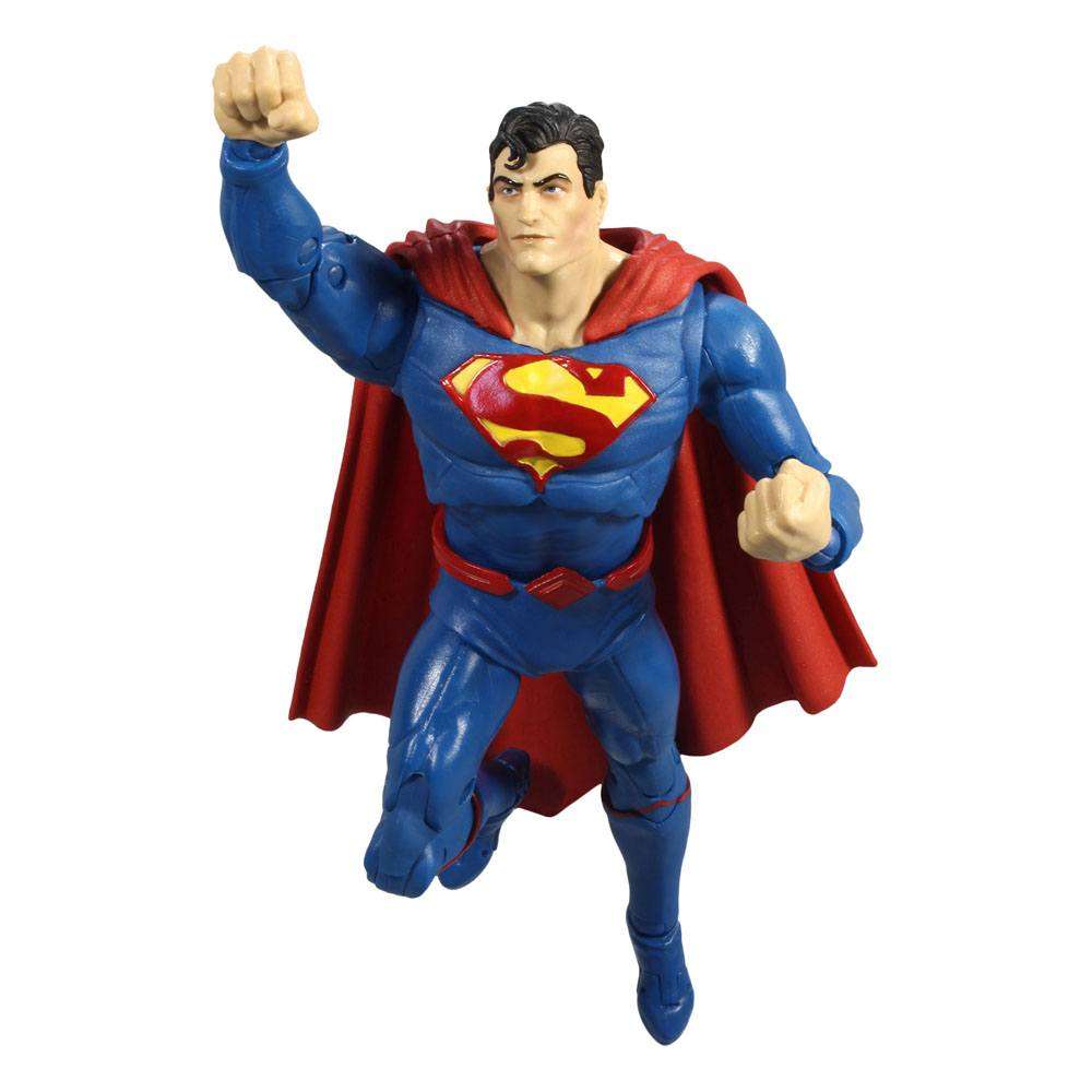 McFarlane DC Multiverse Superman DC Rebirth 18 cm action figure in a flying pose with a red cape and blue suit.