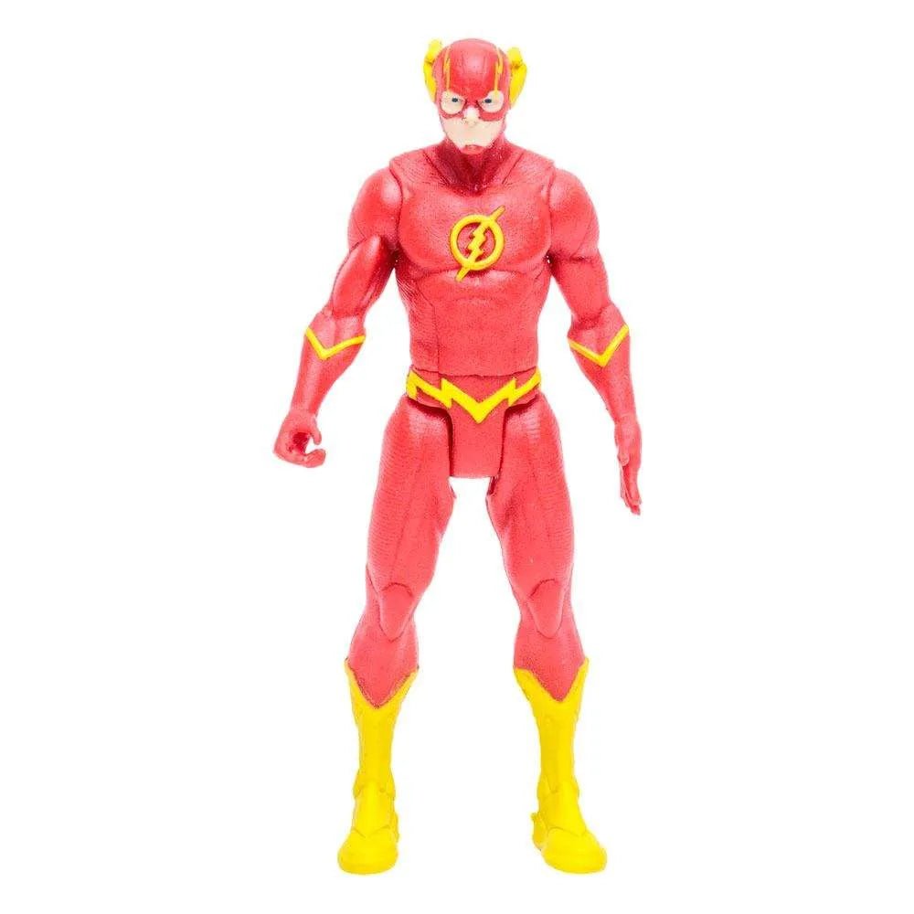 Front view of 8 cm McFarlane DC Page Punchers Flashpoint The Flash action figure in a red suit with yellow accents.