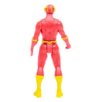 Back view of the 8 cm McFarlane DC Page Punchers Flashpoint Flash action figure in a red suit with yellow accents.