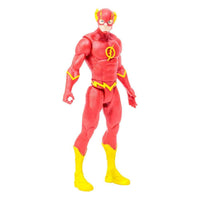 McFarlane DC Page Punchers Flashpoint Flash action figure in red suit with yellow lightning bolt emblem and boots.