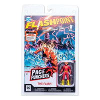 McFarlane DC Page Punchers The Flash action figure in blister packaging with Flashpoint comic book cover art.