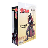 McFarlane Gunslinger Spawn 18 cm action figure in original window box packaging, featuring a western-style outfit.