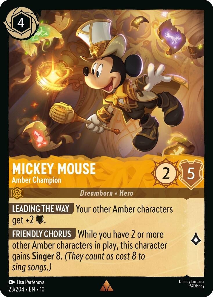 Ravensburger Mickey Mouse - Amber Champion (23/204) (Whispers in the Well) by LAB7 Malta, Europe
