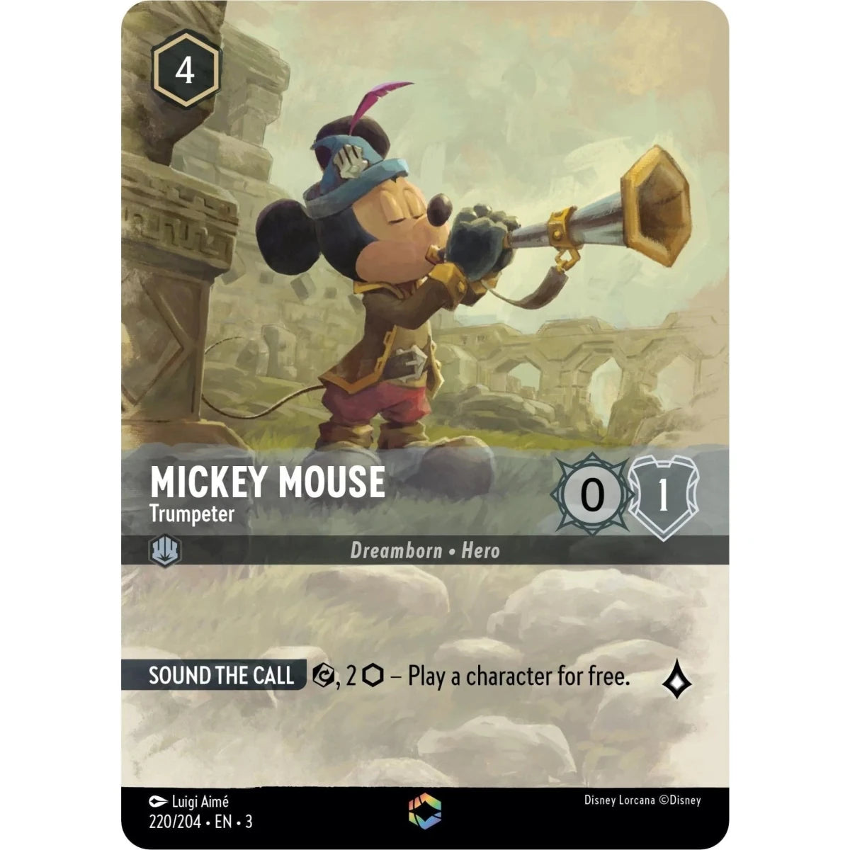 Mickey Mouse - Trumpeter (Enchanted) (220/204) (Into the Inklands) in Malta | LAB7