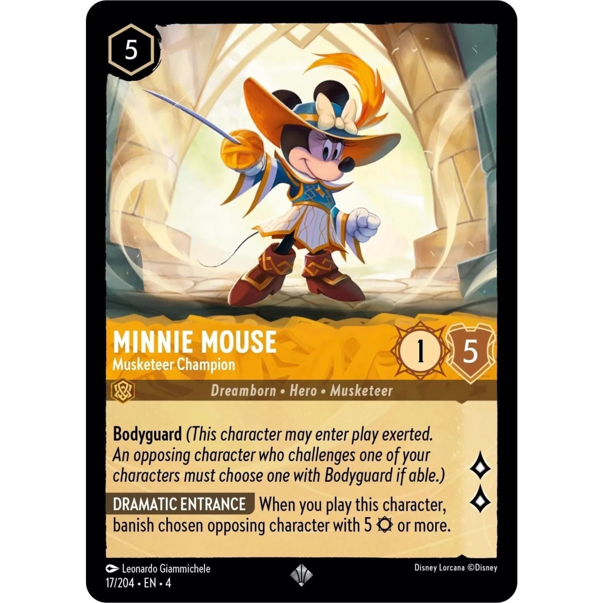 Minnie Mouse - Musketeer Champion (17/204) (Ursula's Return) in Malta | LAB7