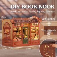 Mrs. Hunt Bakery Miniature House DIY Book Nook With LED by LAB7 Malta, Europe