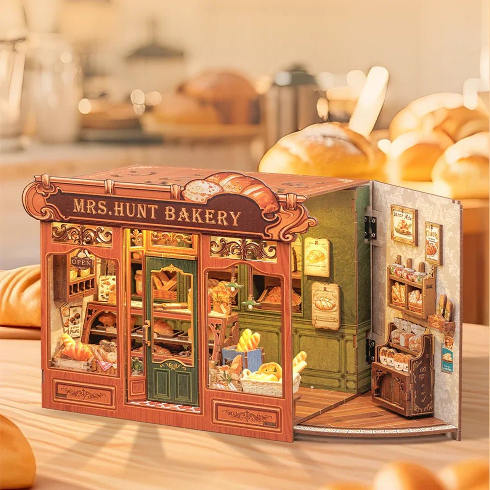 Mrs. Hunt Bakery Miniature House DIY Book Nook With LED in Malta | LAB7