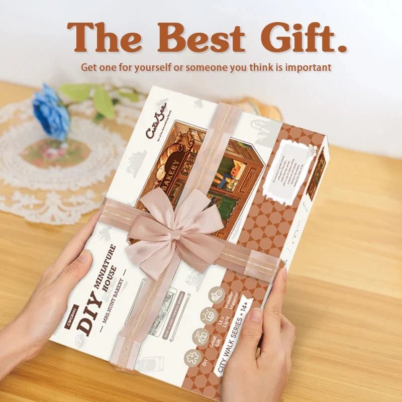 Mrs. Hunt Bakery Miniature House DIY Book Nook With LED in Malta | LAB7