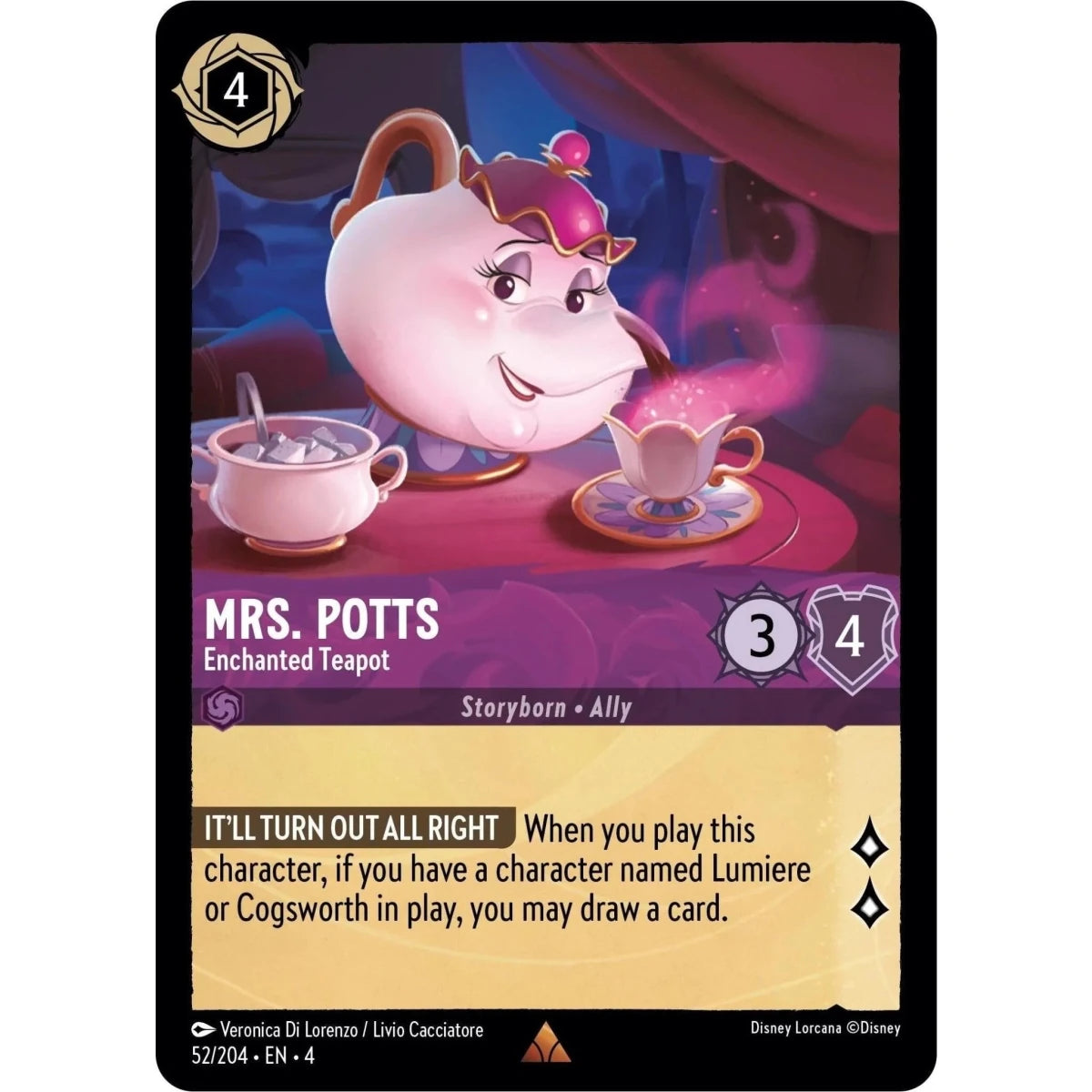 Mrs. Potts - Enchanted Teapot (52/204) (Ursula's Return) in Malta | LAB7