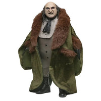 NECA Batman Returns The Penguin 20cm action figure wearing a green velvet coat with a faux fur collar and black cravat.