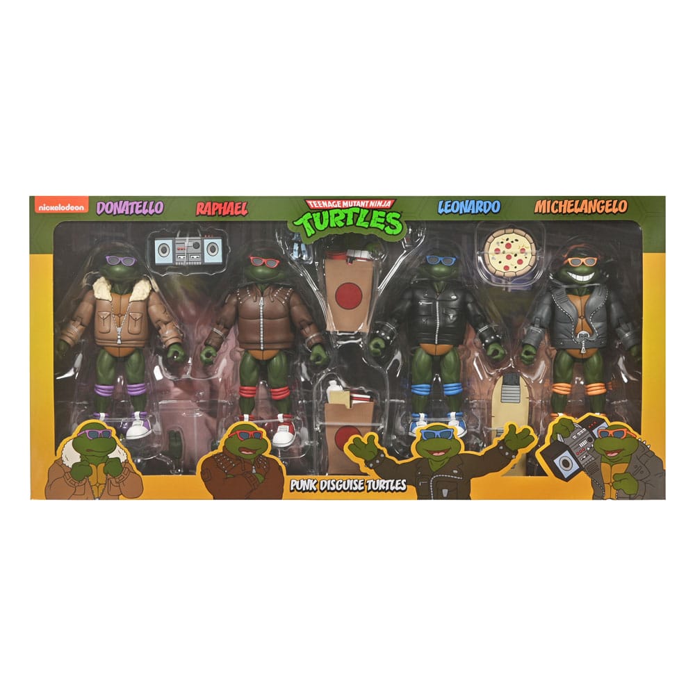 NECA Teenage Mutant Ninja Turtles (1987) Punk Disguise Turtles 7" Scale Action Figure 4-Pack