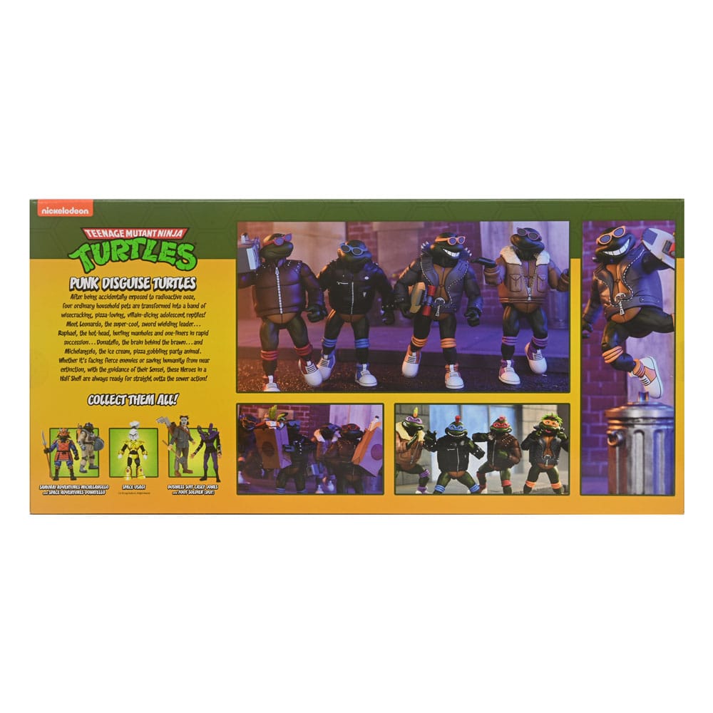 NECA Teenage Mutant Ninja Turtles (1987) Punk Disguise Turtles 7" Scale Action Figure 4-Pack
