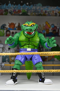 NECA Teenage Mutant Ninja Turtles (Archie Comics) Action Figure Stump Wrestling Leatherhead (18cm)