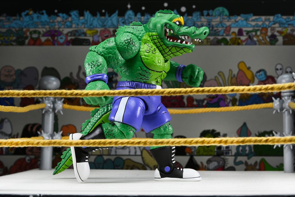 NECA Teenage Mutant Ninja Turtles (Archie Comics) Action Figure Stump Wrestling Leatherhead (18cm)