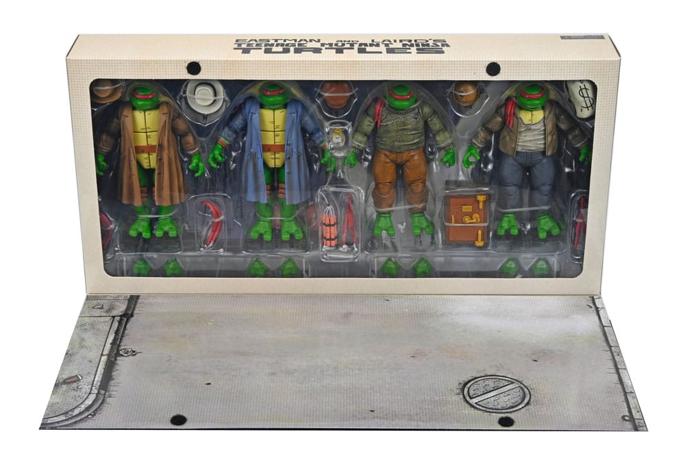 NECA Teenage Mutant Ninja Turtles (Mirage Comics) Gangster Turtles 7" Scale Action Figure 4-Pack
