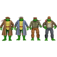 NECA Mirage Comics Gangster Turtles 7-inch action figure 4-pack featuring the turtles in detailed trench coats and hats.