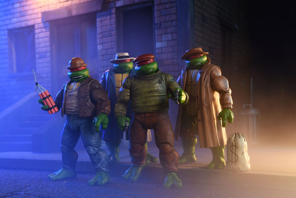 NECA Teenage Mutant Ninja Turtles (Mirage Comics) Gangster Turtles 7" Scale Action Figure 4-Pack
