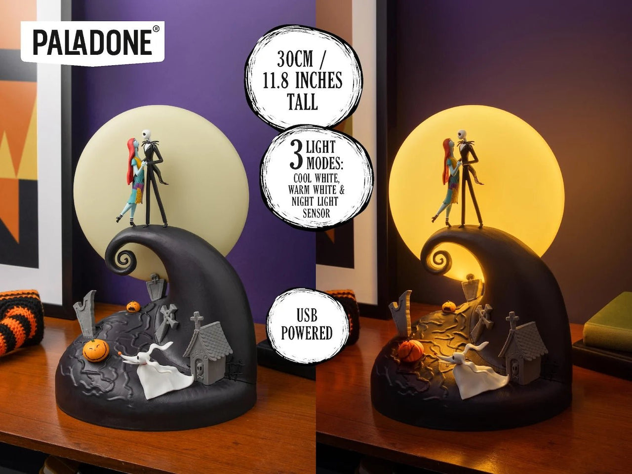 Nightmare Before Christmas Lamp Diorama 30cm 5056577754032 by LAB7 Malta, Europe