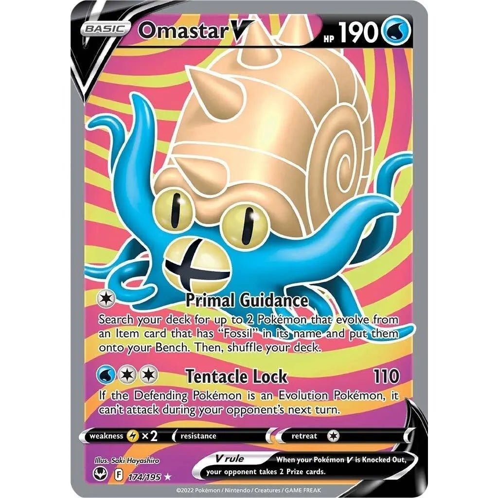 Omastar V (Full Art) (174/195) (SWSH12: Silver Tempest) in Malta | LAB7