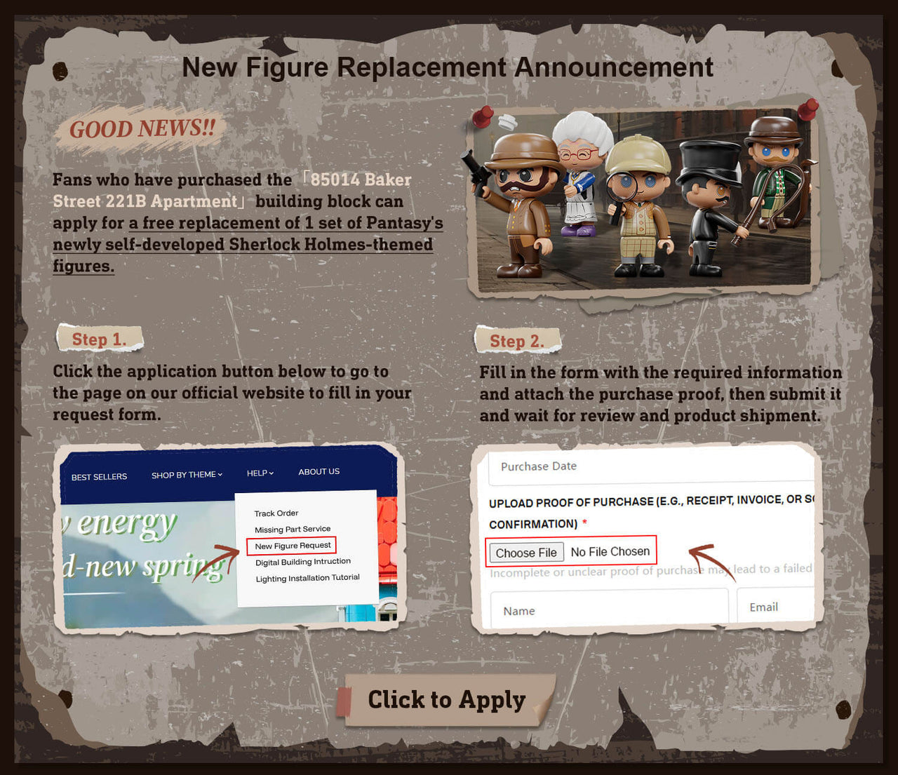 Pantasy Sherlock Holmes 221B Apartment 85014 | Premium Building Set by LAB7 Malta, Europe