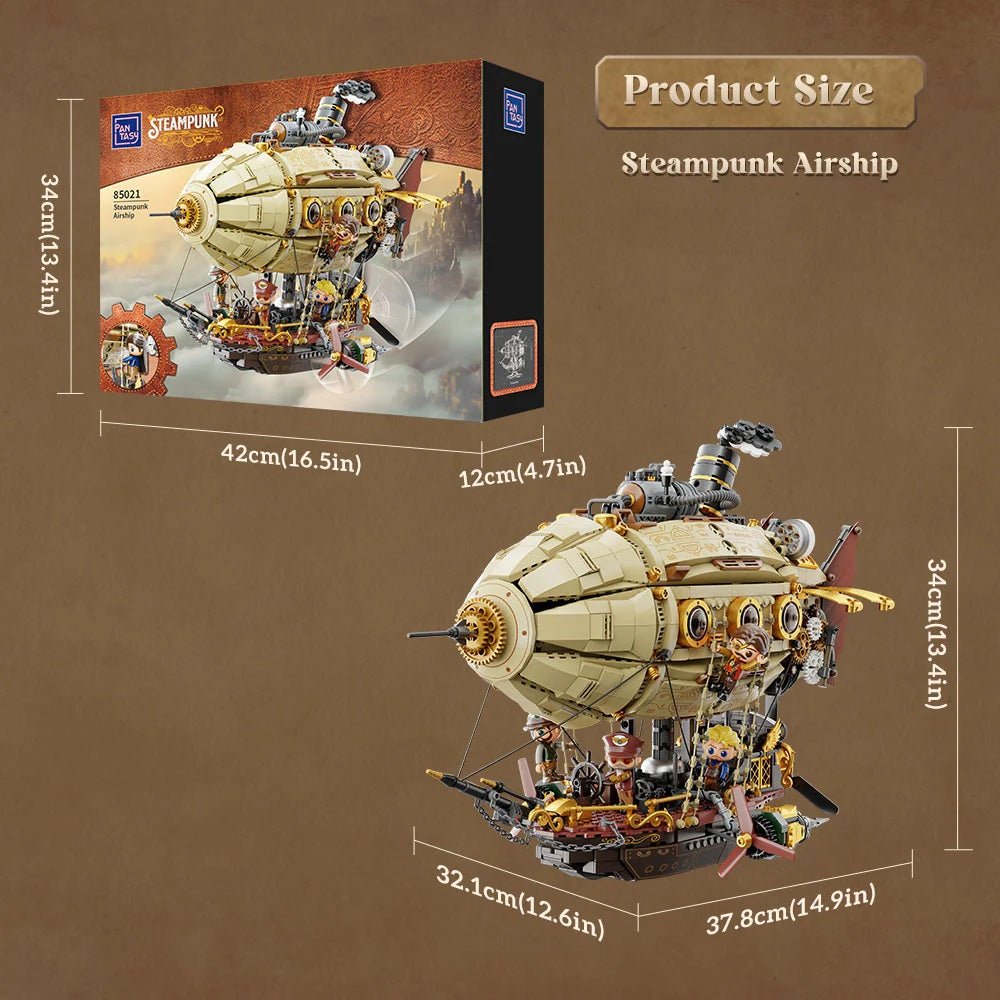 Pantasy Steampunk Airship Building Block Set – 2858pcs Model in Malta | LAB7