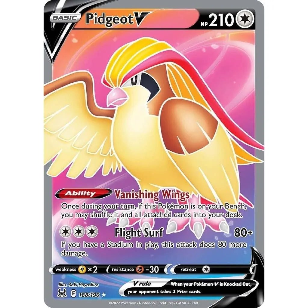 Pidgeot V (Full Art) (188/196) (SWSH11: Lost Origin) in Malta | LAB7