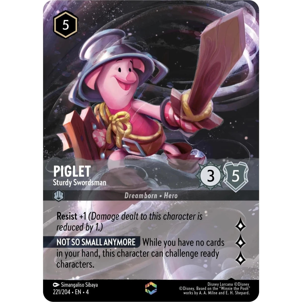 Piglet - Sturdy Swordsman (Enchanted) (221/204) (Ursula's Return) in Malta | LAB7