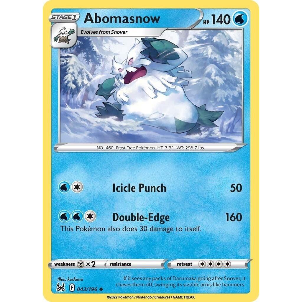 Pokemon Abomasnow (043/196) (SWSH11: Lost Origin) by LAB7 Malta, Europe