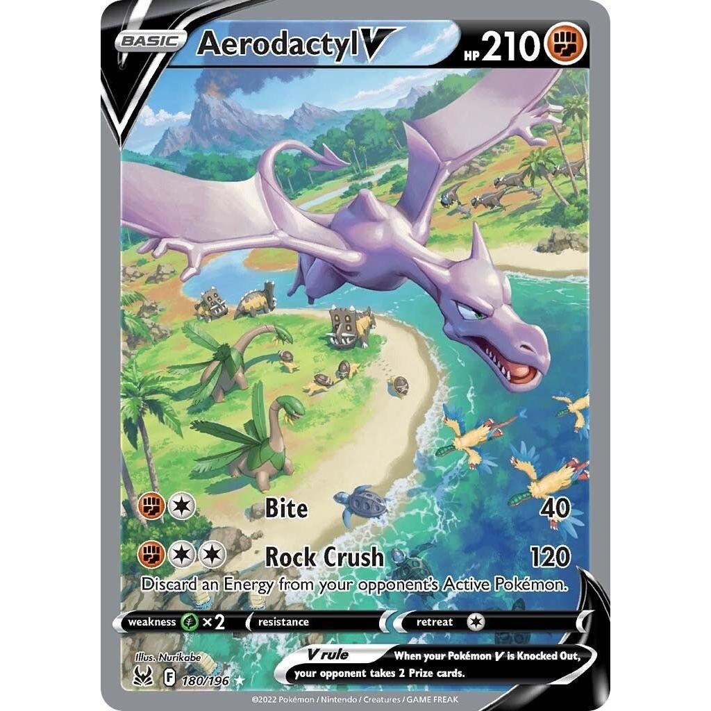Pokemon Aerodactyl V (Alternate Full Art) (180/196) (SWSH11: Lost Origin) by LAB7 Malta, Europe