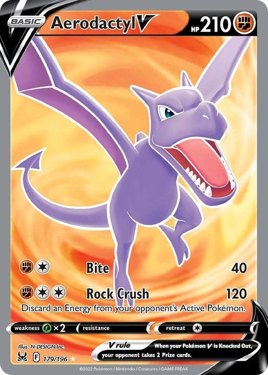 Pokemon - Aerodactyl V (Full Art) (179/196) (SWSH11: Lost Origin)