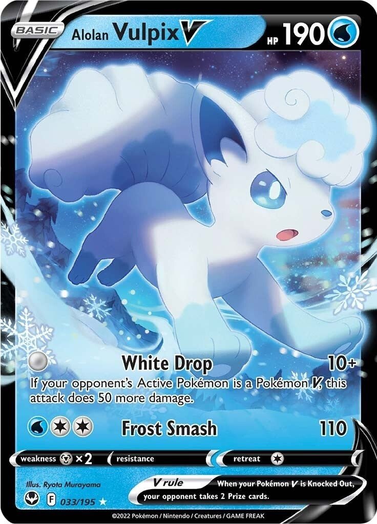 Pokemon - Alolan Vulpix V (033/195) (SWSH12: Silver Tempest)
