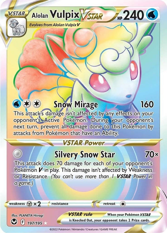 Pokemon - Alolan Vulpix VSTAR (Secret) (197/195) (SWSH12: Silver Tempest)