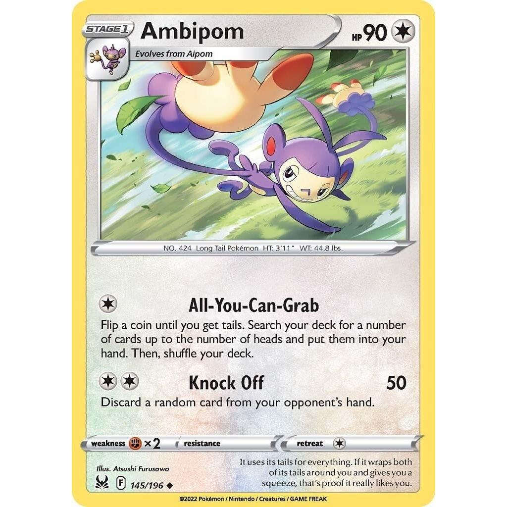 Pokemon Ambipom (145/196) (SWSH11: Lost Origin) by LAB7 Malta, Europe