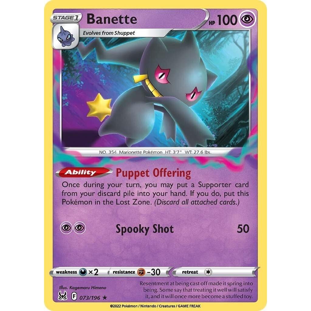 Pokemon Banette (073/196) (SWSH11: Lost Origin) by LAB7 Malta, Europe