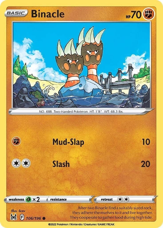 Pokemon - Binacle (106/196) (SWSH11: Lost Origin)