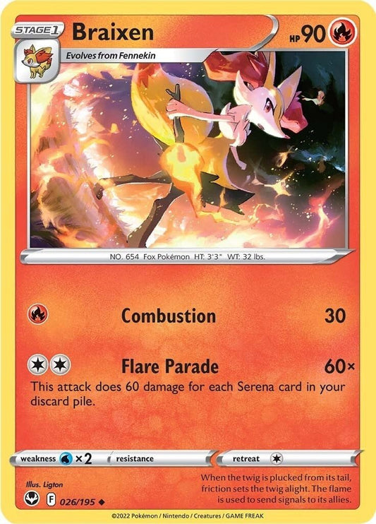Pokemon - Braixen (026/195) (SWSH12: Silver Tempest)