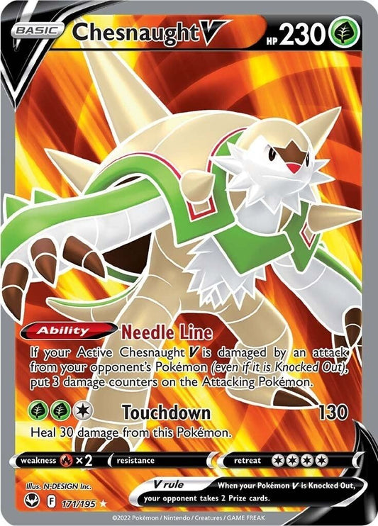 Pokemon - Chesnaught V (Full Art) (171/195) (SWSH12: Silver Tempest)