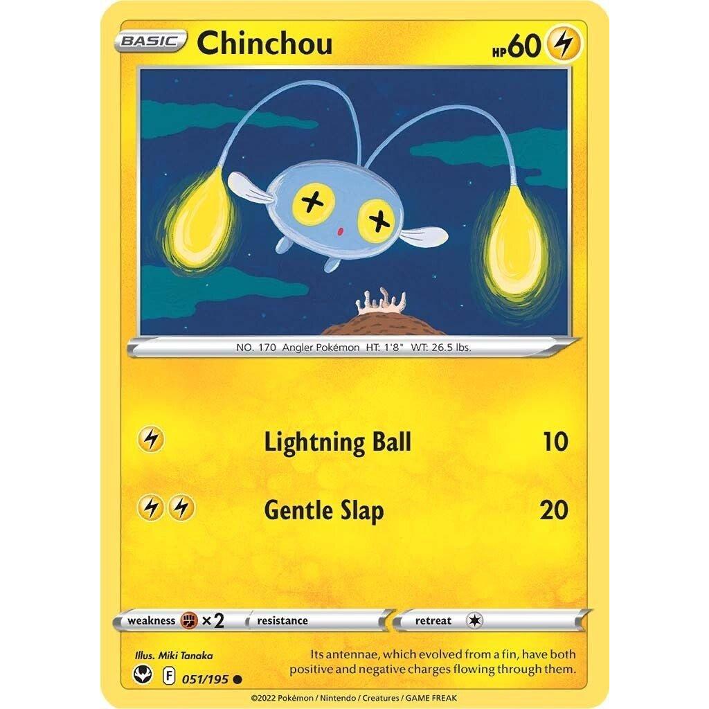 The Pokemon Company Chinchou (051/195) (SWSH12: Silver Tempest) by LAB7 Malta, Europe