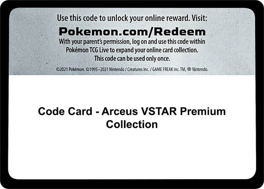 Pokemon - Code Card - Arceus VSTAR Premium Collection (SWSH11: Lost Origin)