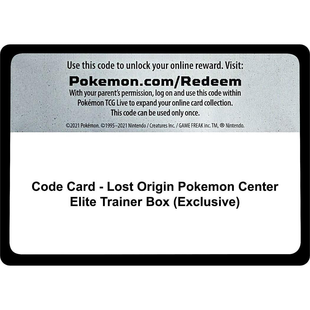 Pokemon Code Card - Lost Origin Pokemon Center Elite Trainer Box (Exclusive) (SWSH11: Lost Origin) by LAB7 Malta, Europe
