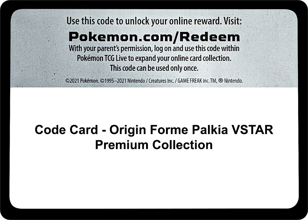 Pokemon - Code Card - Origin Forme Palkia VSTAR Premium Collection (SWSH11: Lost Origin)