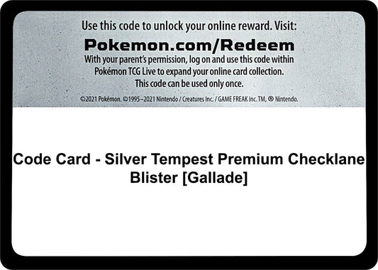 Pokemon - Code Card - Silver Tempest Premium Checklane Blister [Gallade] (SWSH12: Silver Tempest)