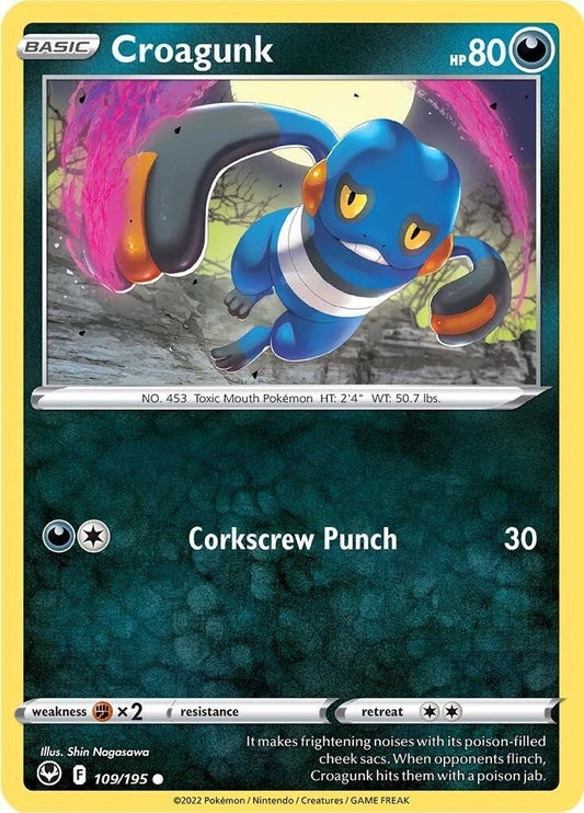 Pokemon - Croagunk (109/195) (SWSH12: Silver Tempest)