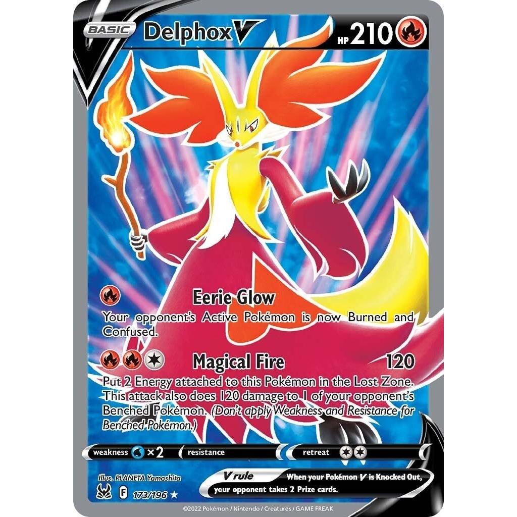 Pokemon Delphox V (Full Art) (173/196) (SWSH11: Lost Origin) by LAB7 Malta, Europe