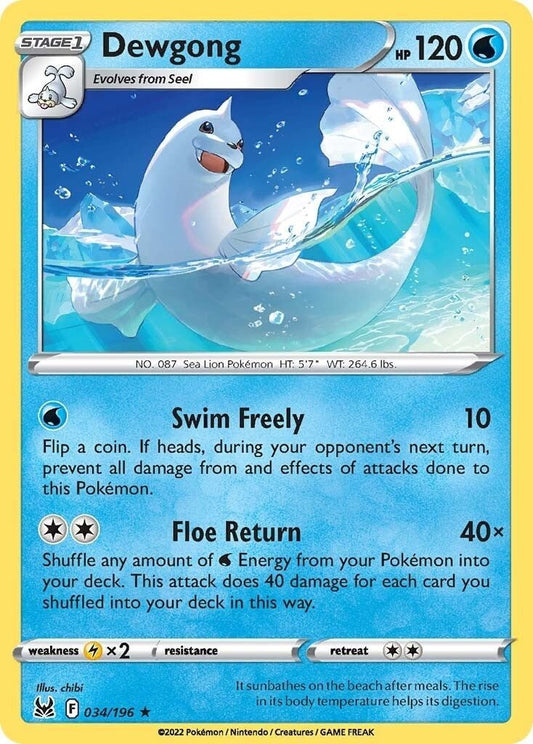 Pokemon - Dewgong (034/196) (SWSH11: Lost Origin)