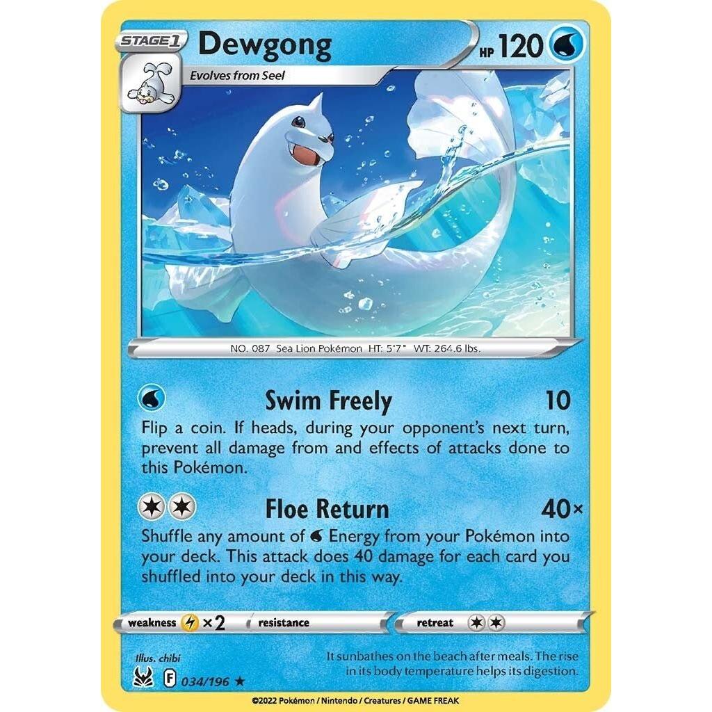 Pokemon Dewgong (034/196) (SWSH11: Lost Origin) by LAB7 Malta, Europe