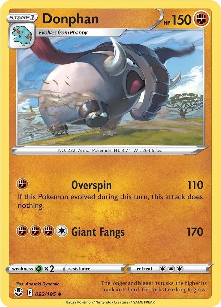 Pokemon - Donphan (092/195) (SWSH12: Silver Tempest)