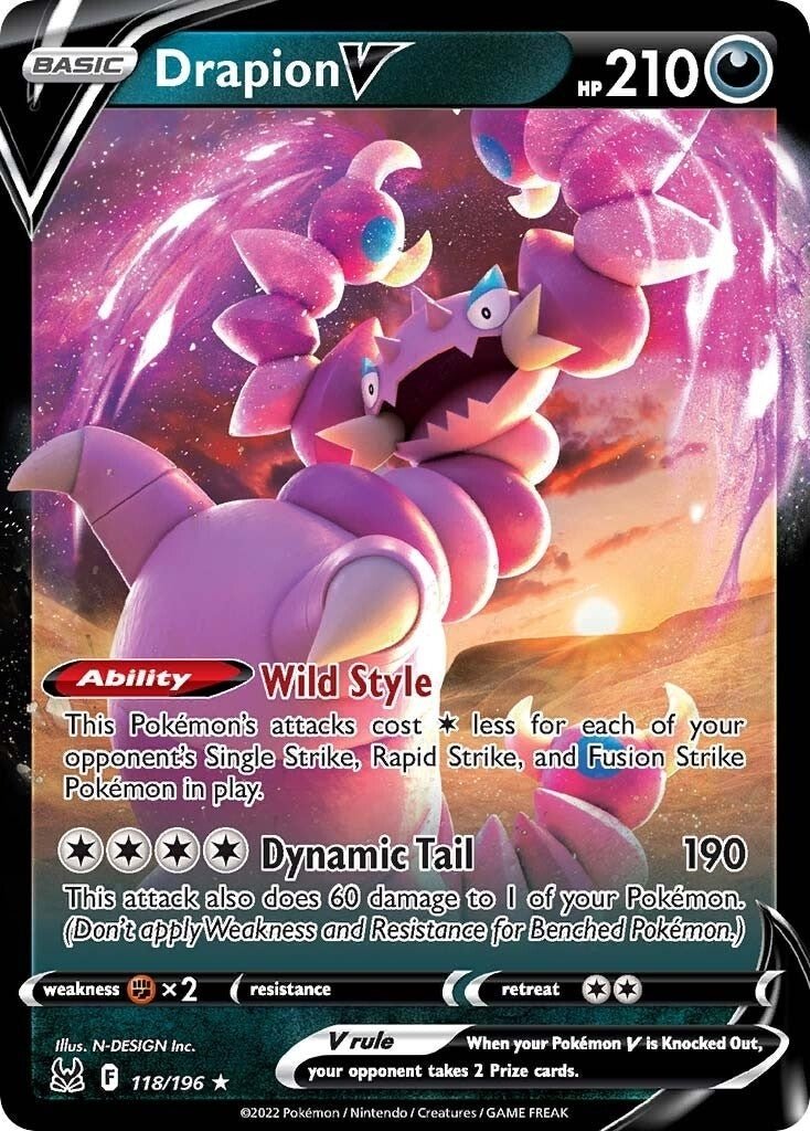 Pokemon - Drapion V (118/196) (SWSH11: Lost Origin)