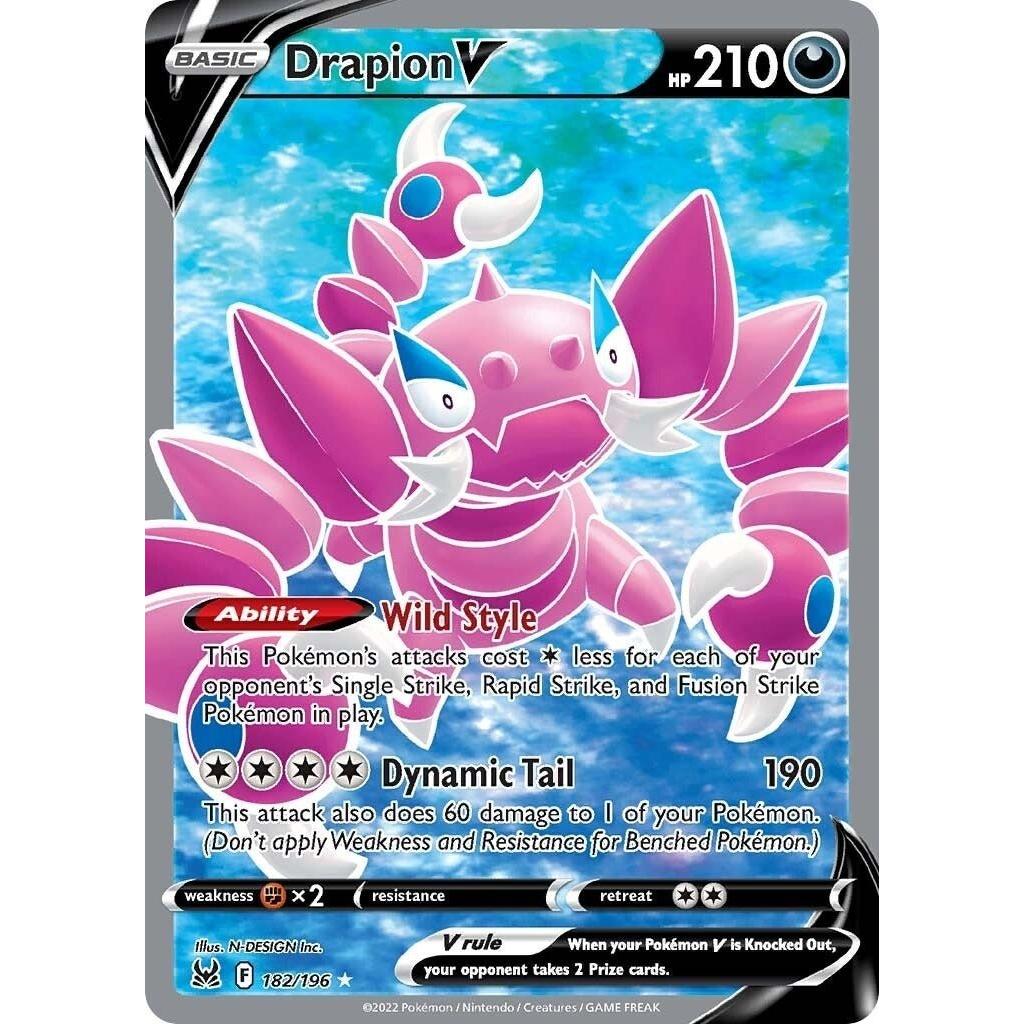 Pokemon Drapion V (Full Art) (182/196) (SWSH11: Lost Origin) by LAB7 Malta, Europe