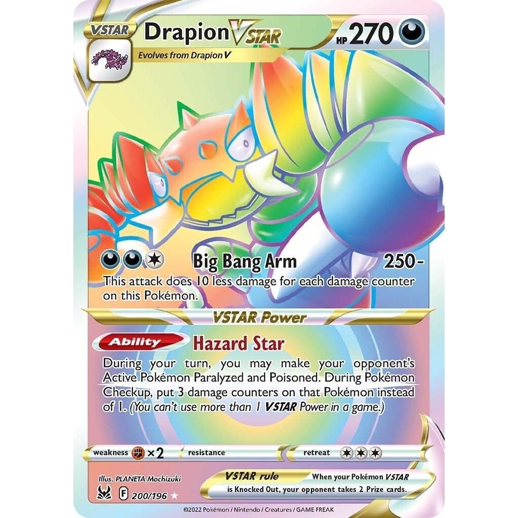 Pokemon Drapion VSTAR (Secret) (200/196) (SWSH11: Lost Origin) by LAB7 Malta, Europe